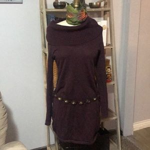 Burgundy sweater dress!